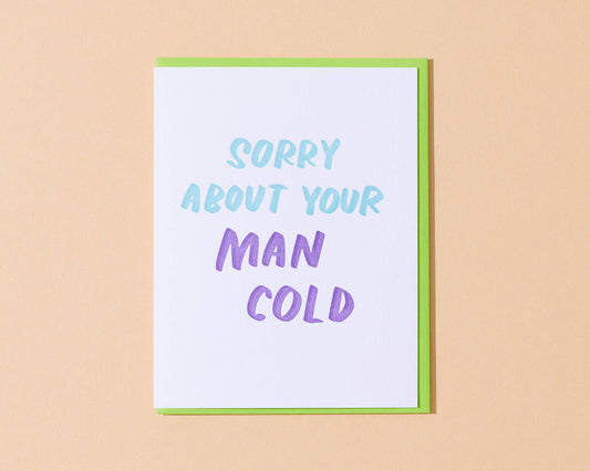Greeting Card; Man Cold (Letterpress)