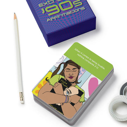 Affirmation Cards Deck; Totally 90's (50+ Cards)