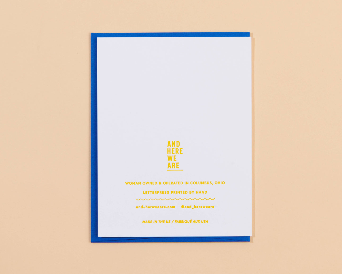 Greeting Card; Easier with You, Thank You (Letterpress)