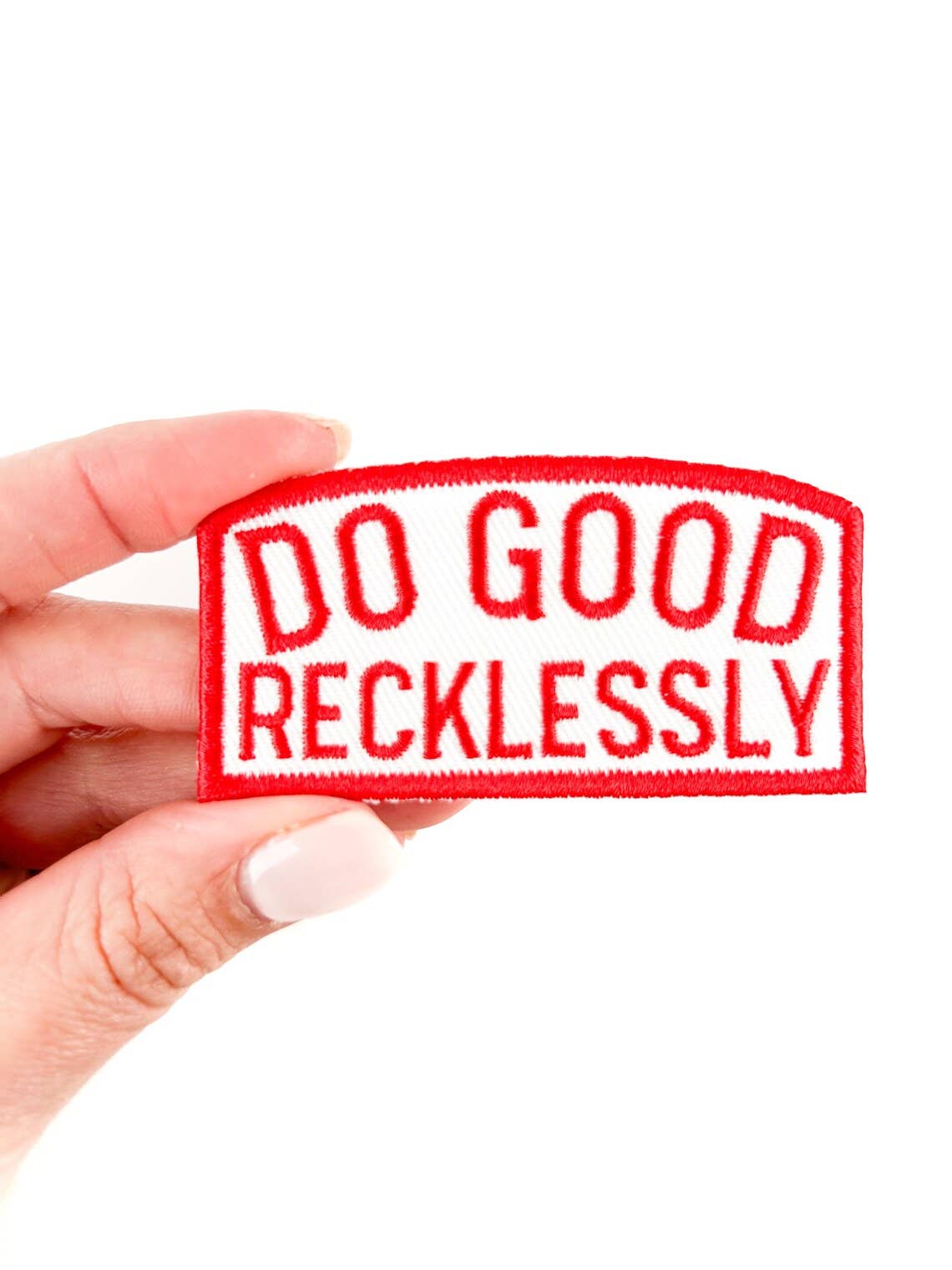 Iron-On Patch; Do Good Recklessly | Field Trip Threads