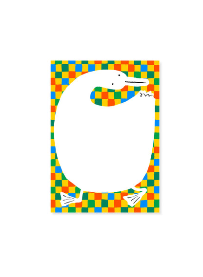 Notepad; Duck Quilt (Retro Background)