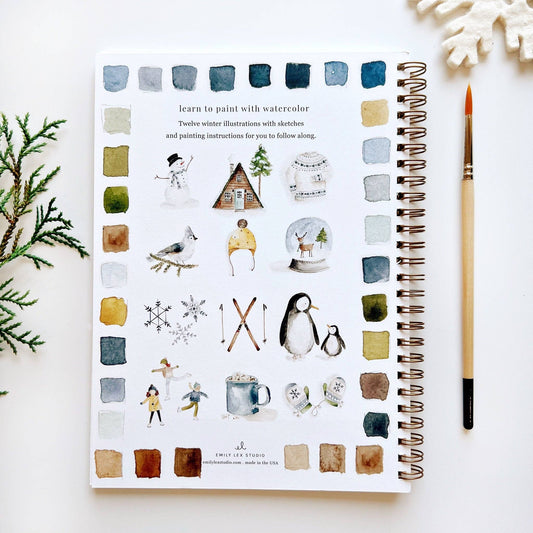 Watercolor Workbook; Winter By Emily Lex Studio