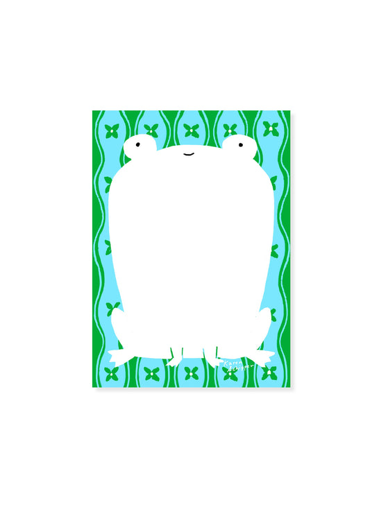 Notepad; Frances Frog (Cute Animal Retro Background)