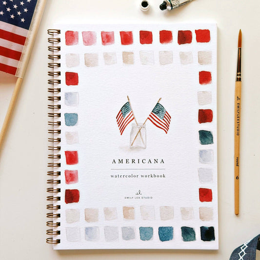 Watercolor Workbook; Americana By Emily Lex