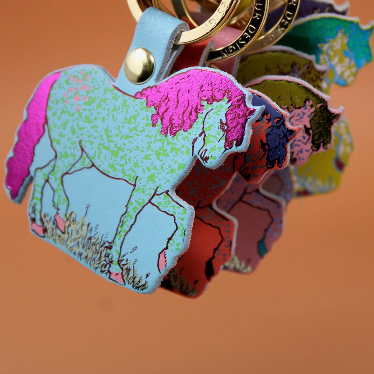 Leather Key Fob; Horse | Ark Colour Design