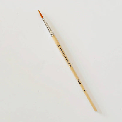 Emily Lex Watercolor Paintbrush Set; Five Wood Brushes