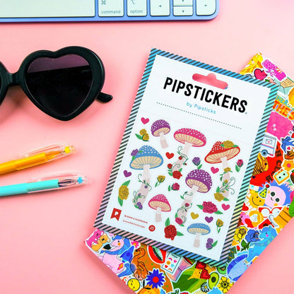 Pipsticks Sticker Sheet; Blooms & Mushrooms
