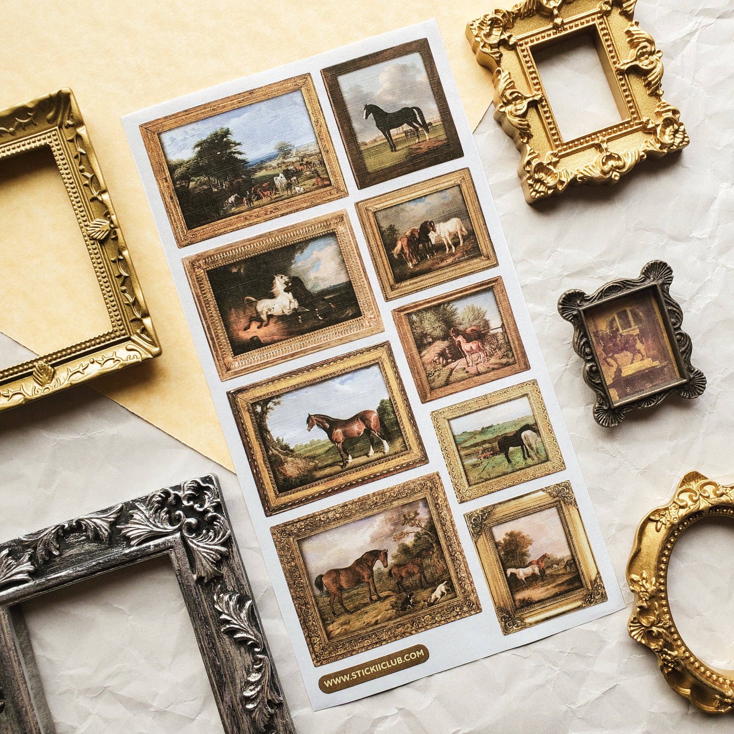 Sticker Sheet; The Horse Gallery