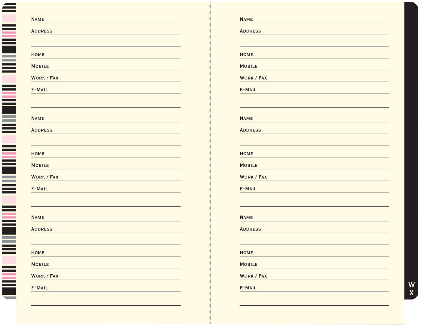 Address Book; Little Pink Book Of Addresses