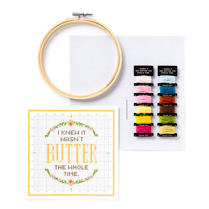 Cross Stitch Kit; I Knew It Wasn't Butter By Brass Monkey