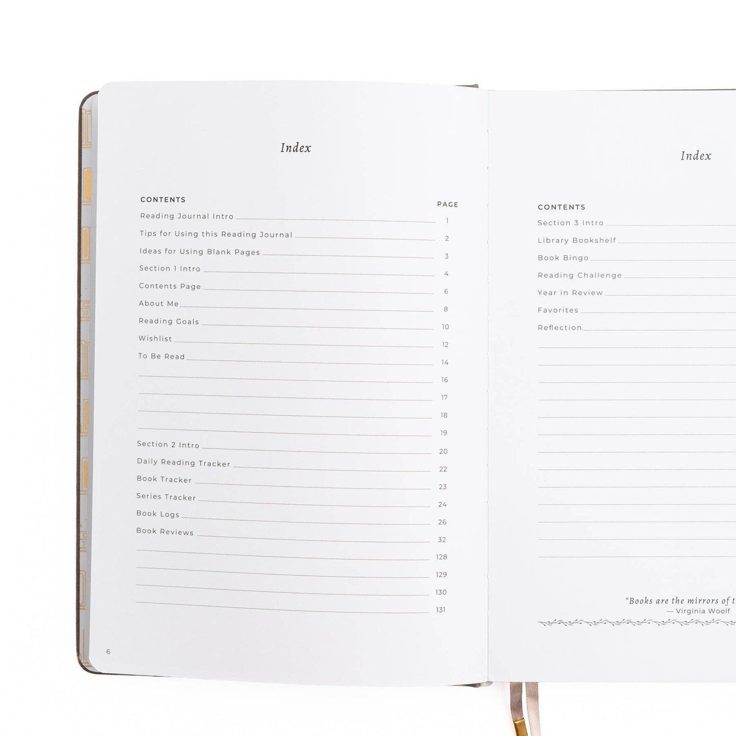 Reading Journal; Vintage Library in Lilac