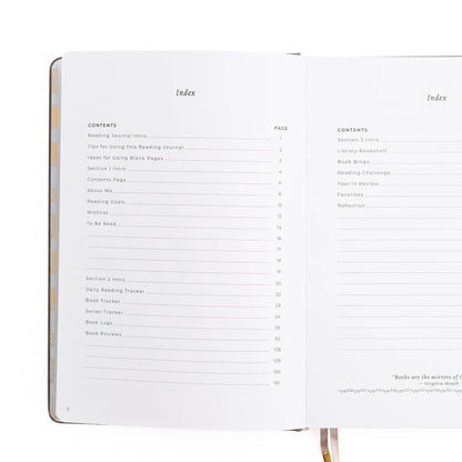 Reading Journal; Vintage Library in Lilac
