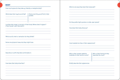 Journal; A Writer’s Journal for Creating Characters