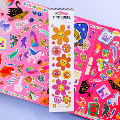 Pipsticks Sticker Sheet; Eyeful of Blooms Googly Eye Stickers