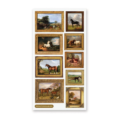 Sticker Sheet; The Horse Gallery