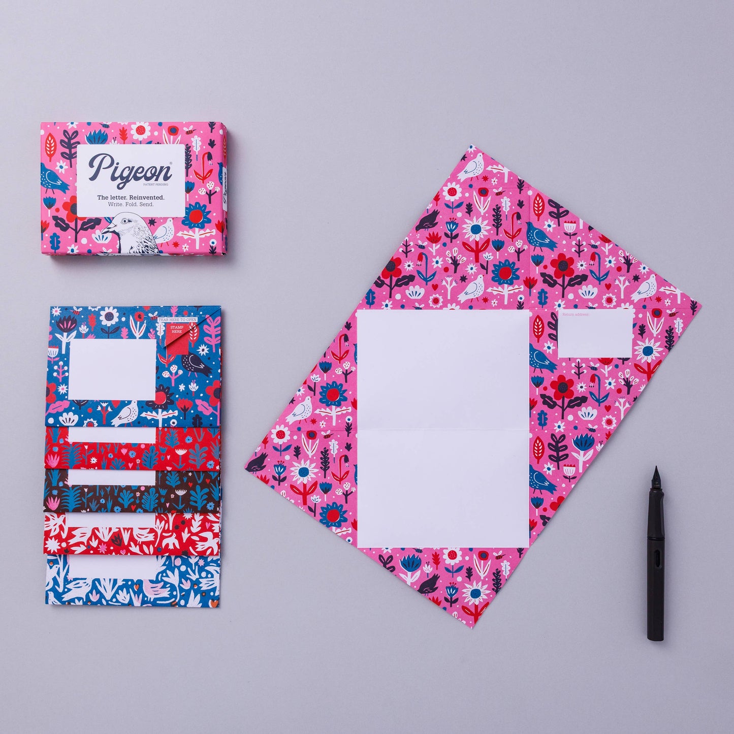 Folding Stationery Letter Set; Fiesta Pigeon