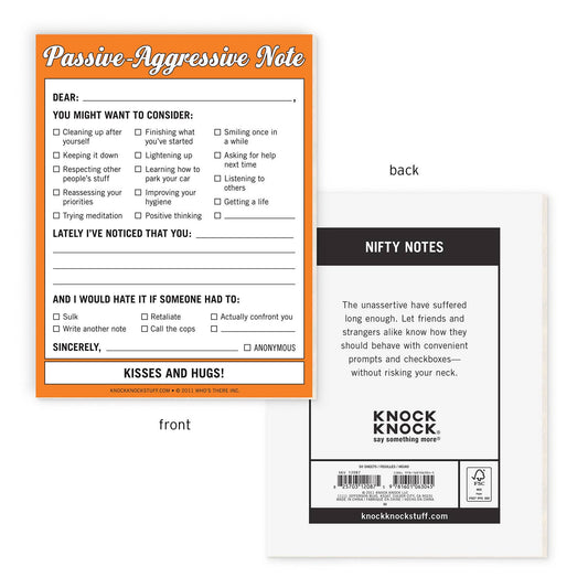 Nifty Notepad; Passive-Aggressive