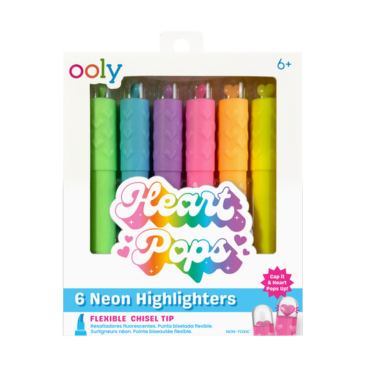 Ooly Heart Pops: Neon Highlighters (Set of 6)