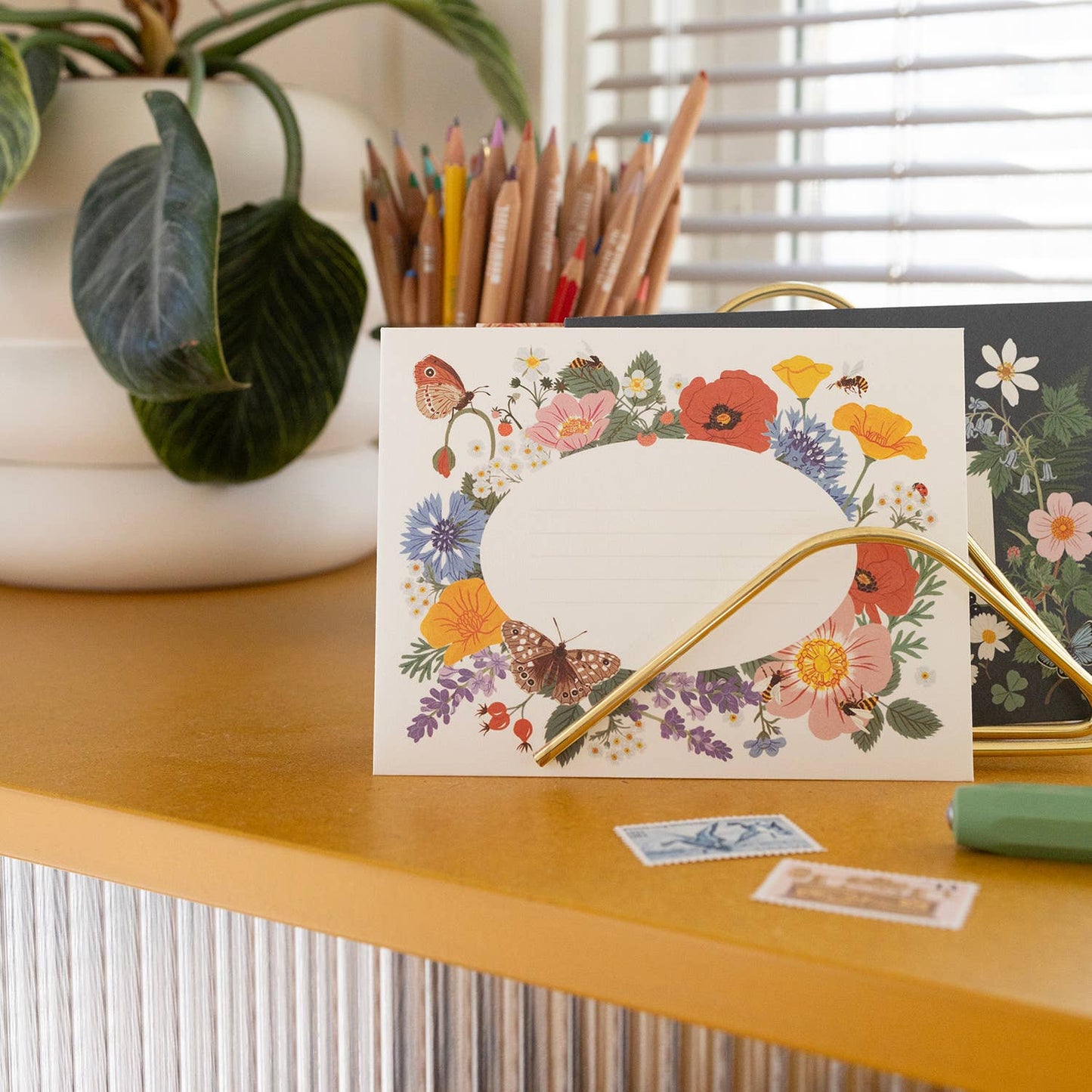 Letter Writing Set; Botanist By Botanica Paper Co. (12 Letters + 6 Envelopes)