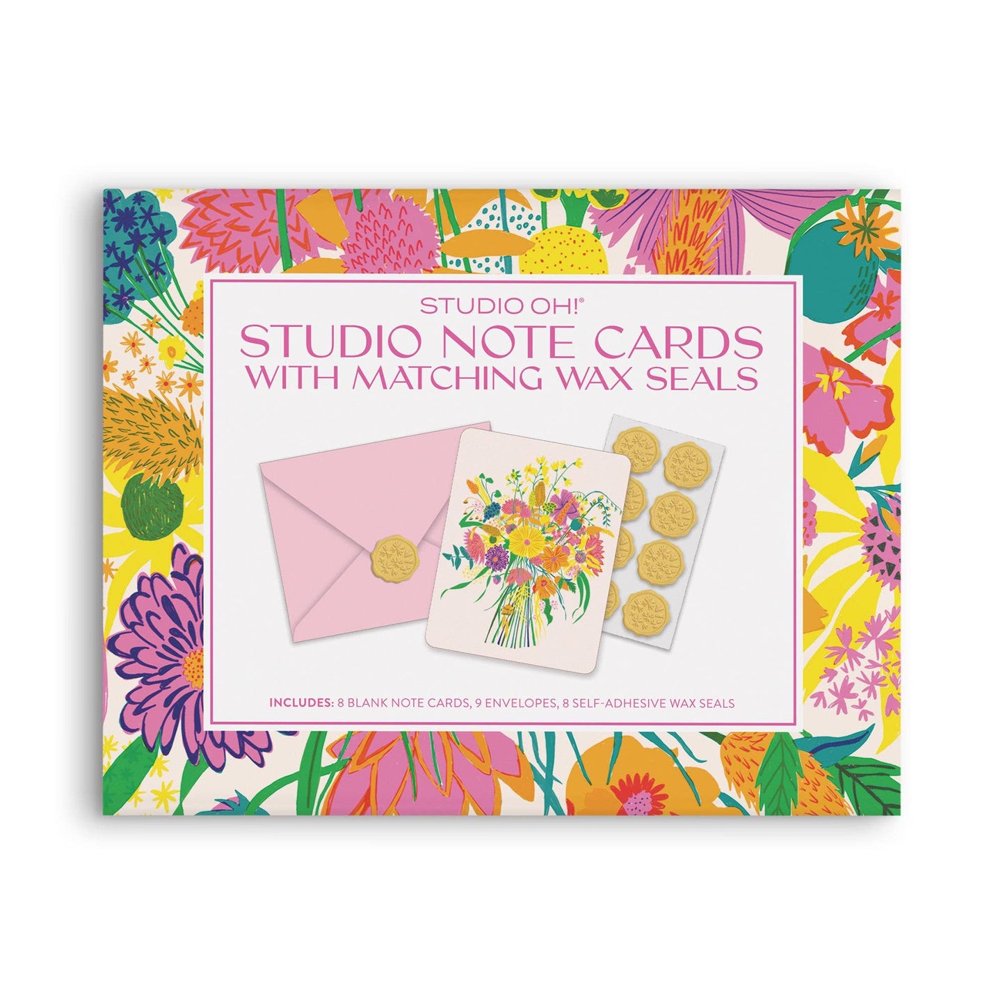 Note Cards with Matching Wax Seals; Garden Splash Studio