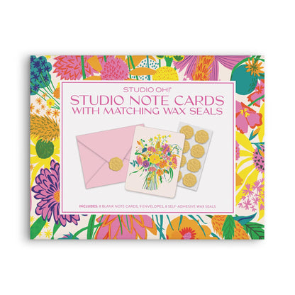 Note Cards with Matching Wax Seals; Garden Splash Studio