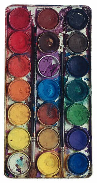 Greeting Card; Watercolor Paints (Blank, Diecut Card)