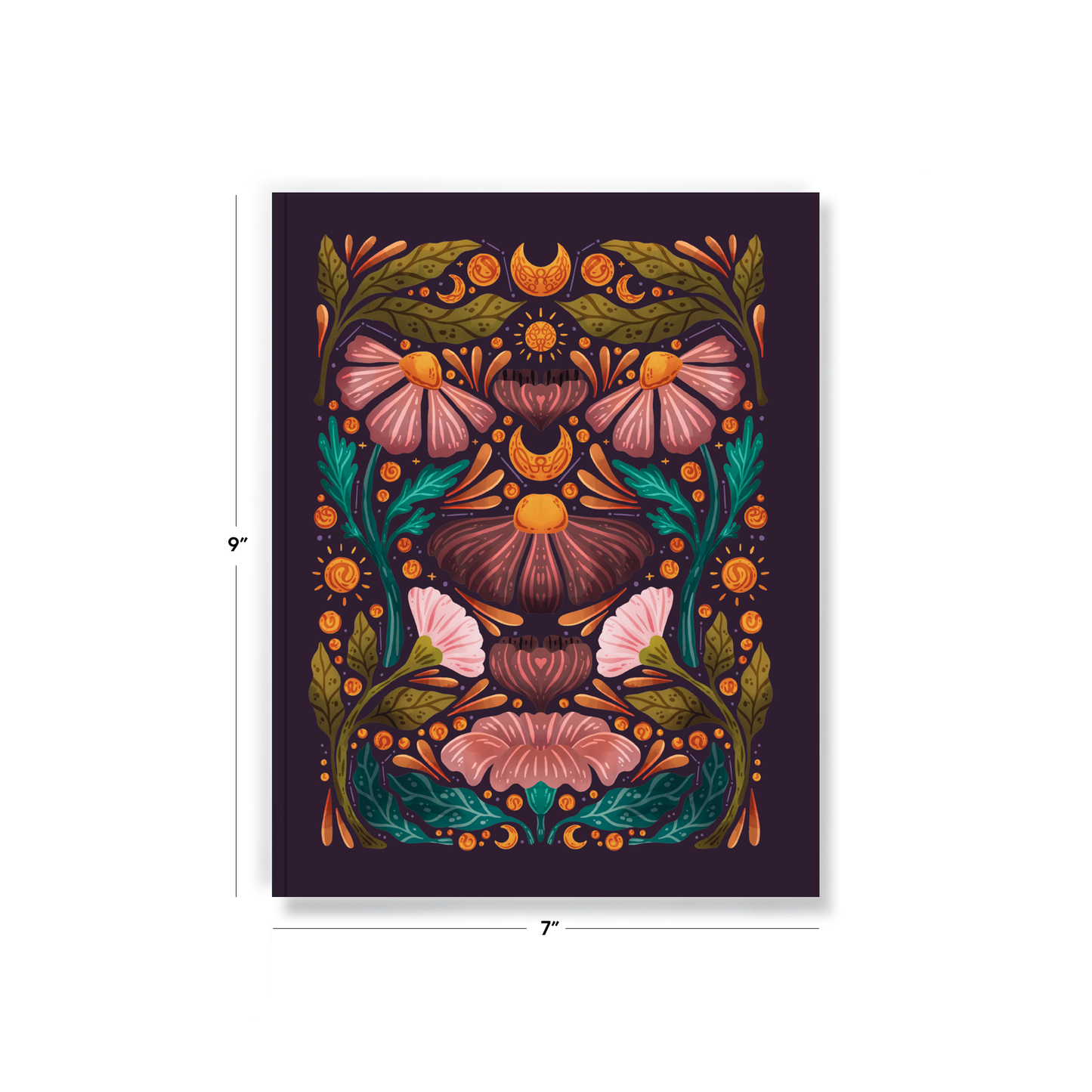 Notebook; Midnight Blooms (Medium Layflat)
