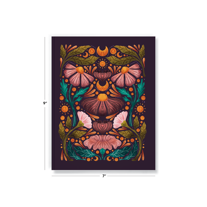 Notebook; Midnight Blooms (Medium Layflat)