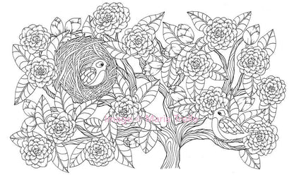 Mature Coloring Book; Twilight Garden