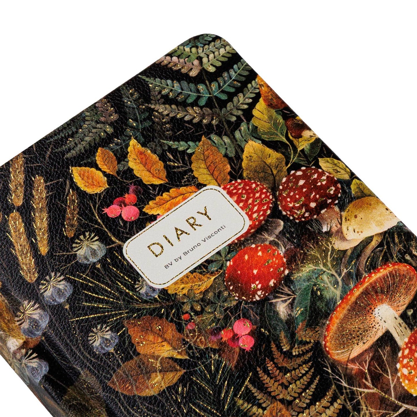 Journal; Forest Mushrooms (A6 Vegan Leather Hardcover)