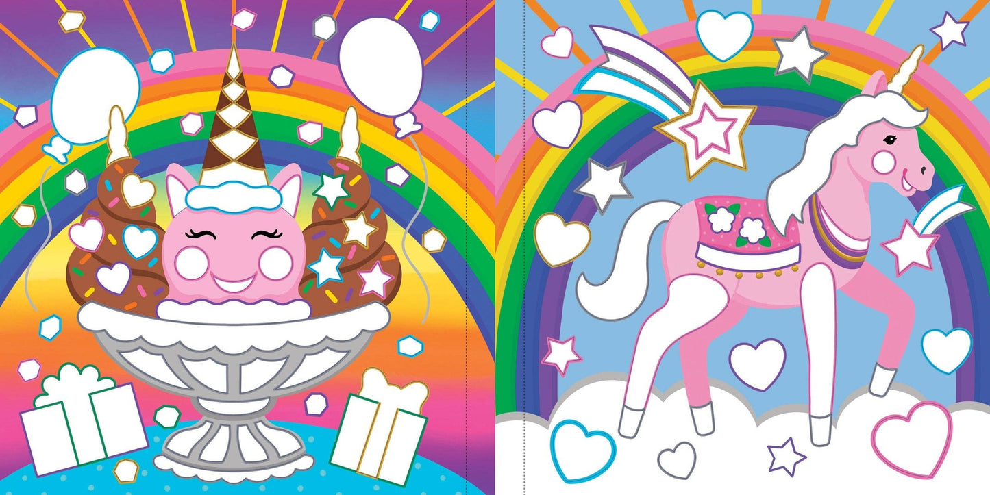 Color-By-Foil Sticker Book - Unicorns