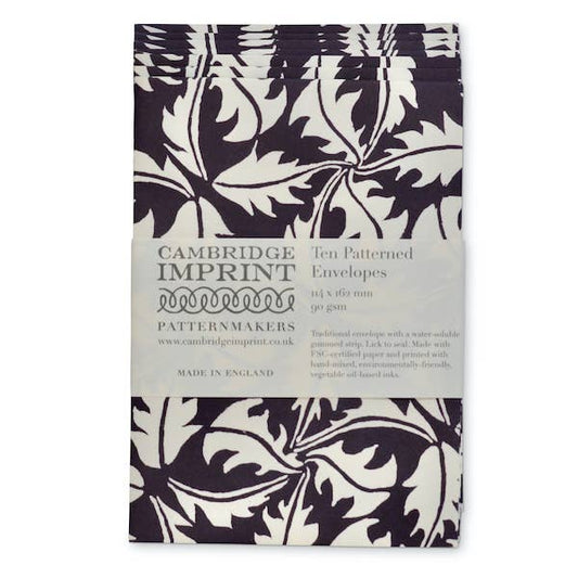 Patterned Envelopes (Packet of Ten); Dandelion Navy