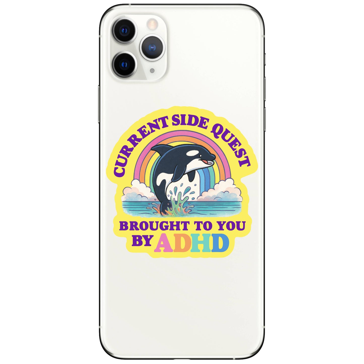 Vinyl Sticker; ADHD (Funny Mental Health, High Quality)