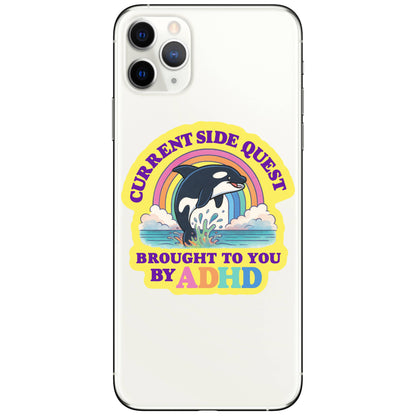 Vinyl Sticker; ADHD (Funny Mental Health, High Quality)