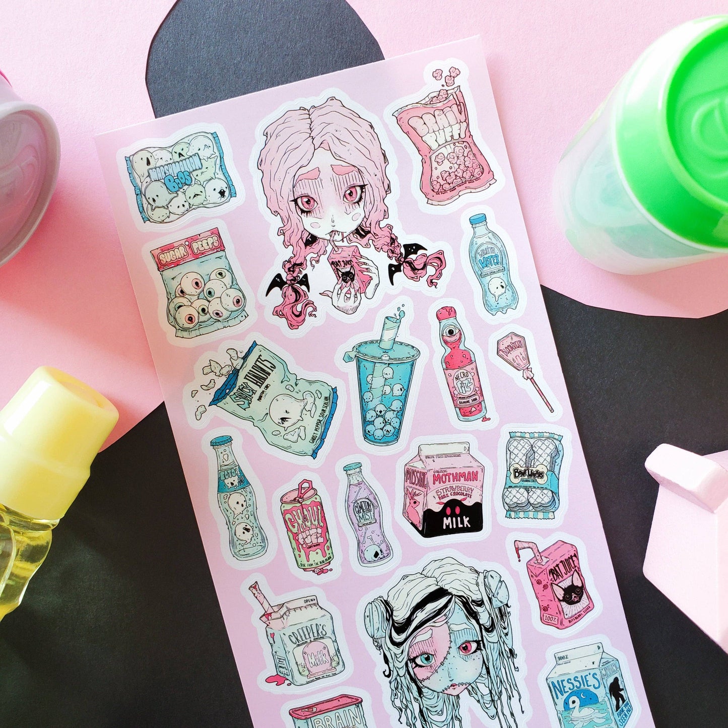 Stickii Sticker Sheet; Monster Munchies