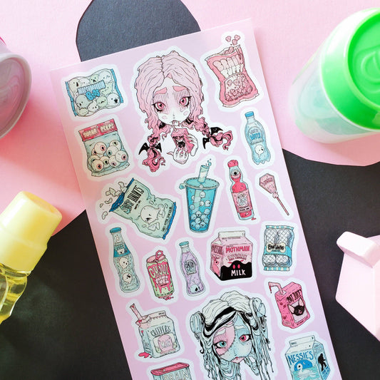 Stickii Sticker Sheet; Monster Munchies