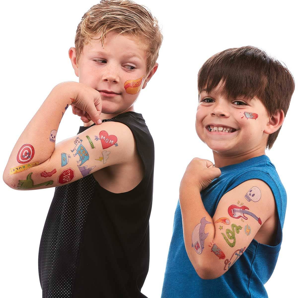 Tattoo Palooza: Temporary Tattoos - Awesome Doodles (3 Sheets)