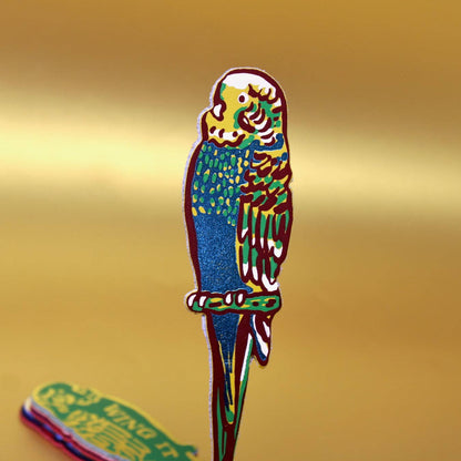 Leather Bookmark; Budgie | Ark Colour Design