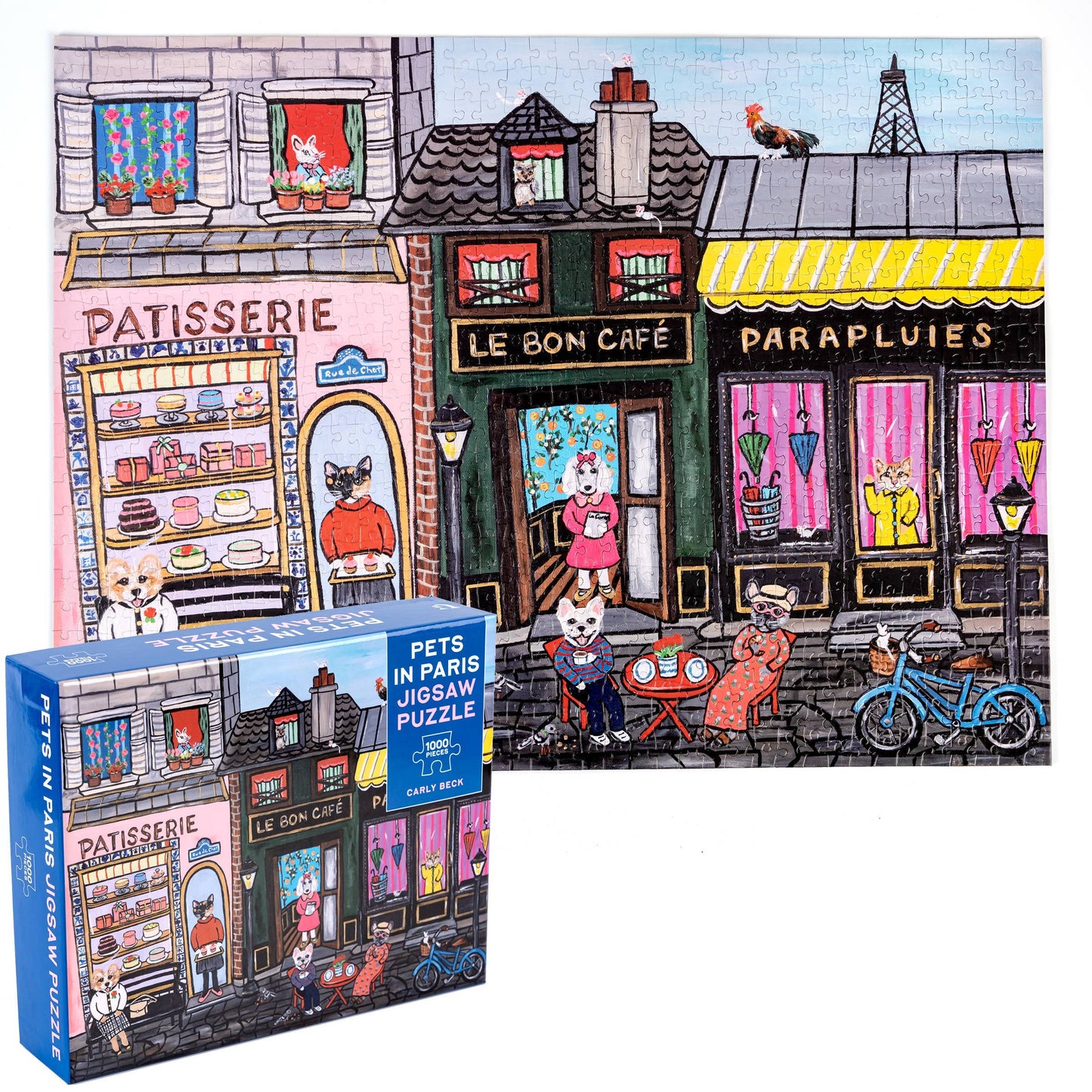 Jigsaw Puzzle; Pets in Paris 1,000-Piece