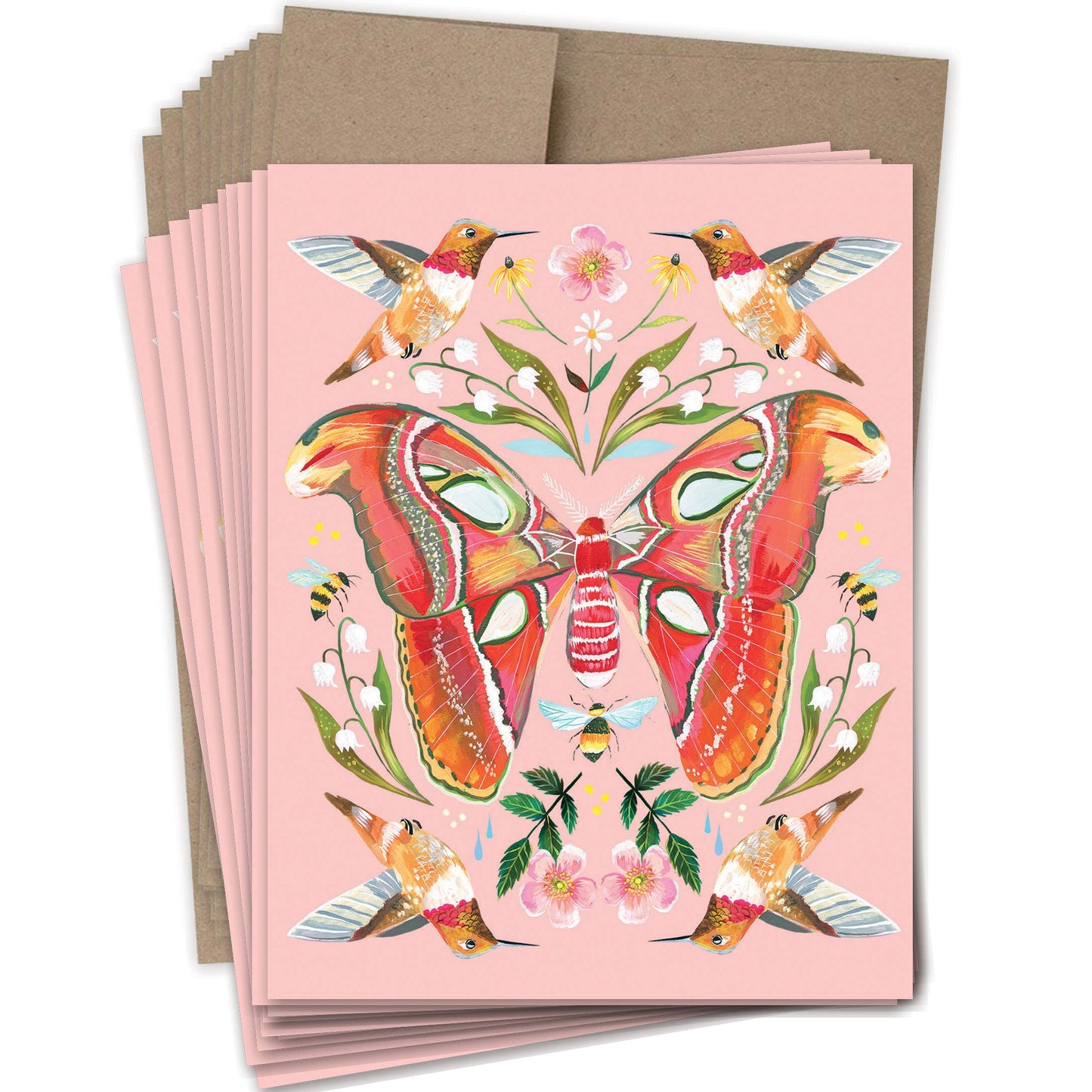 Boxed Notecards; Butterflies & Birds (Set of 10)