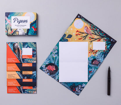 Folding Letter Set; Harvest Moon Pigeon | Pigeon Posted