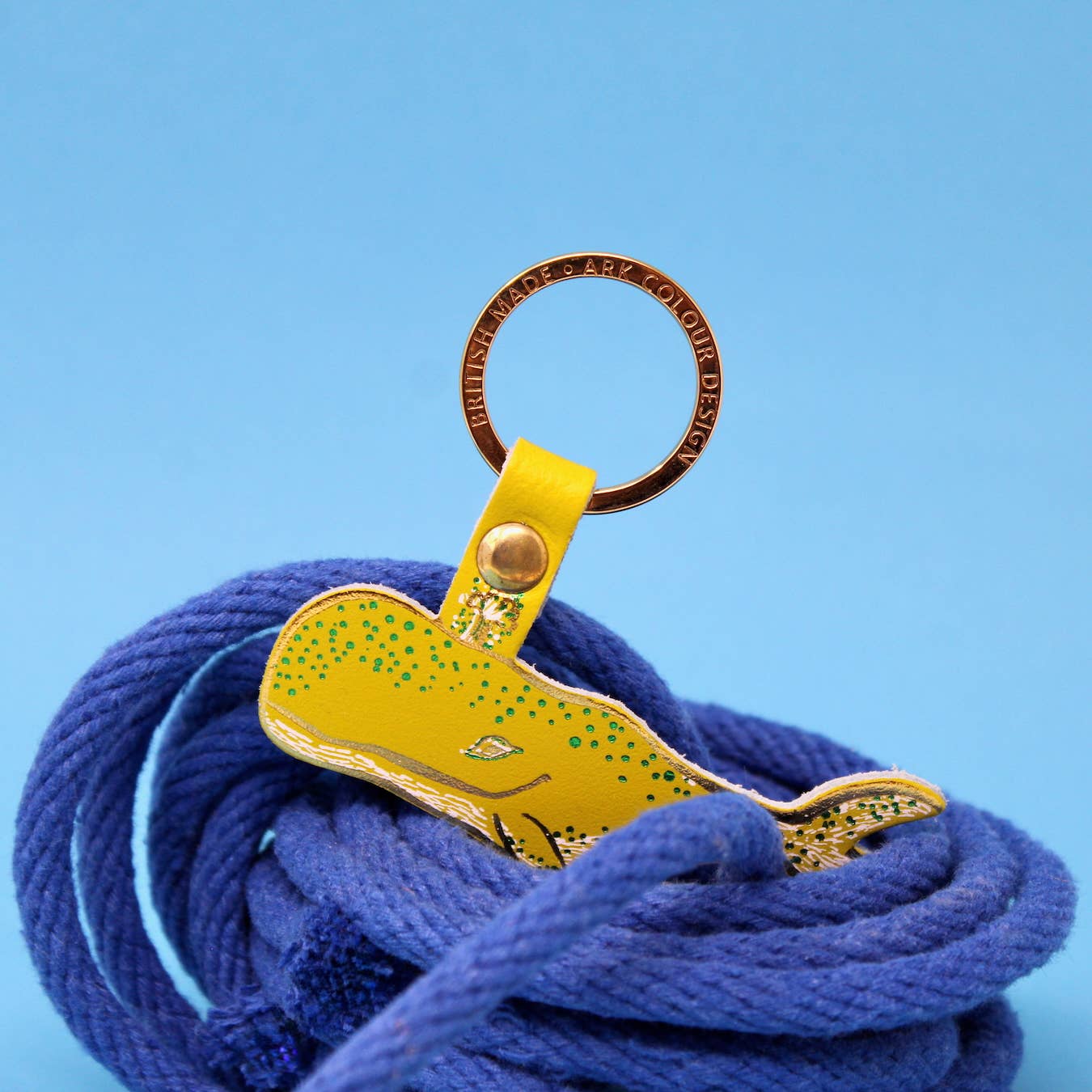 Leather Keyring; Humpback Whale (100% Leather)