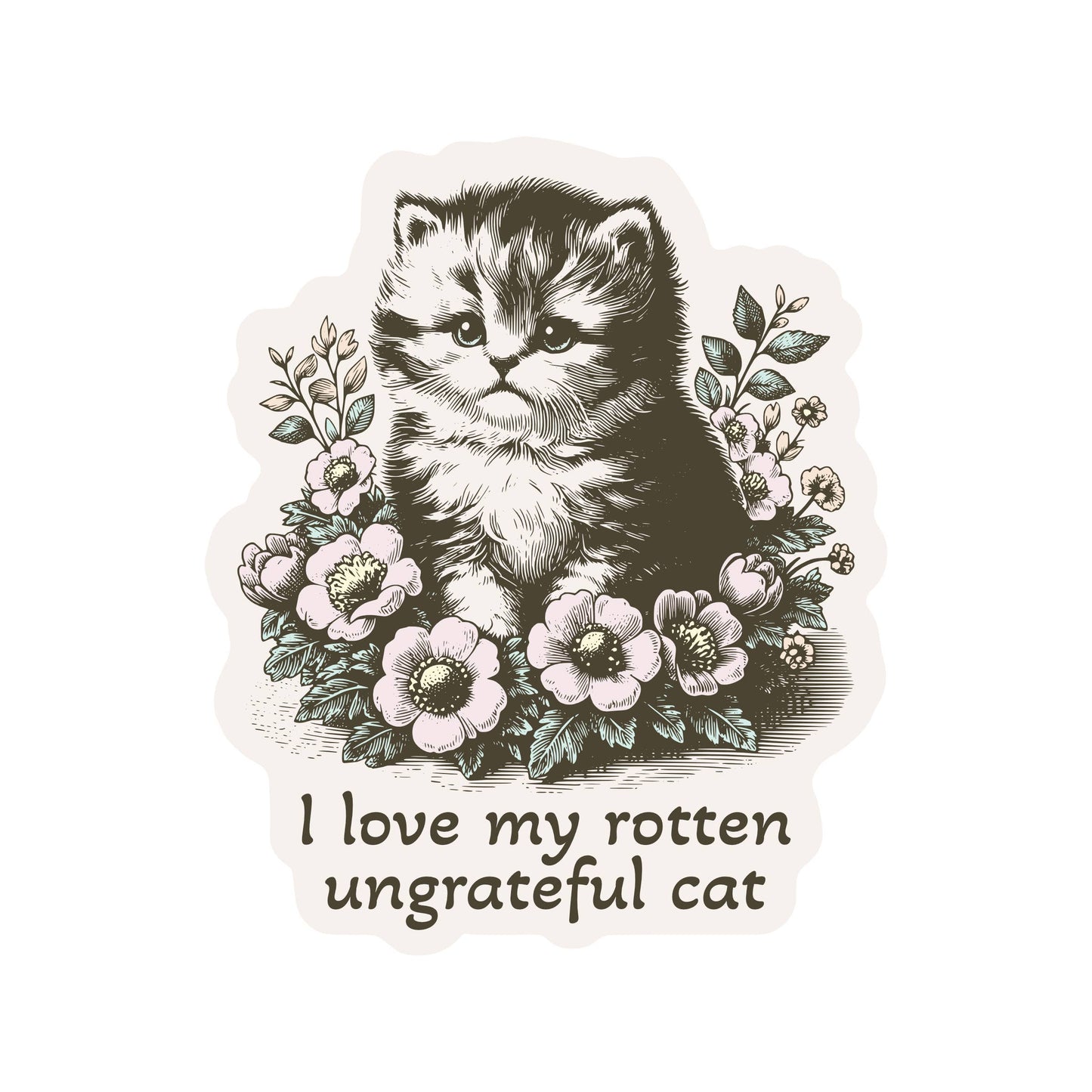 Vinyl Sticker; Rotten Kitty