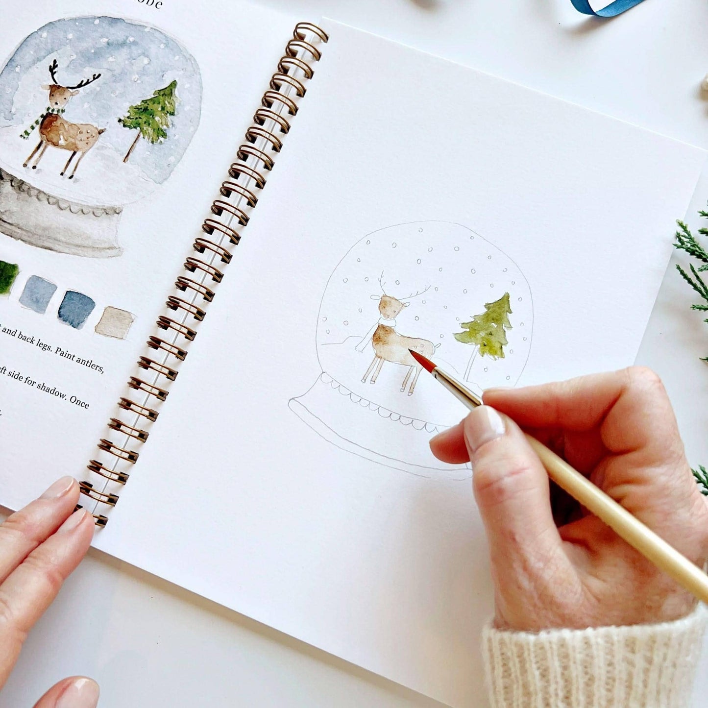 Winter Watercolor Workbook by Emily Lex Studio