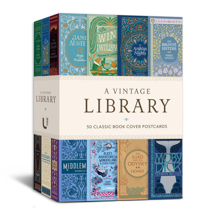 Postcard Set; A Vintage Library: 50 Classic Book Cover Postcards