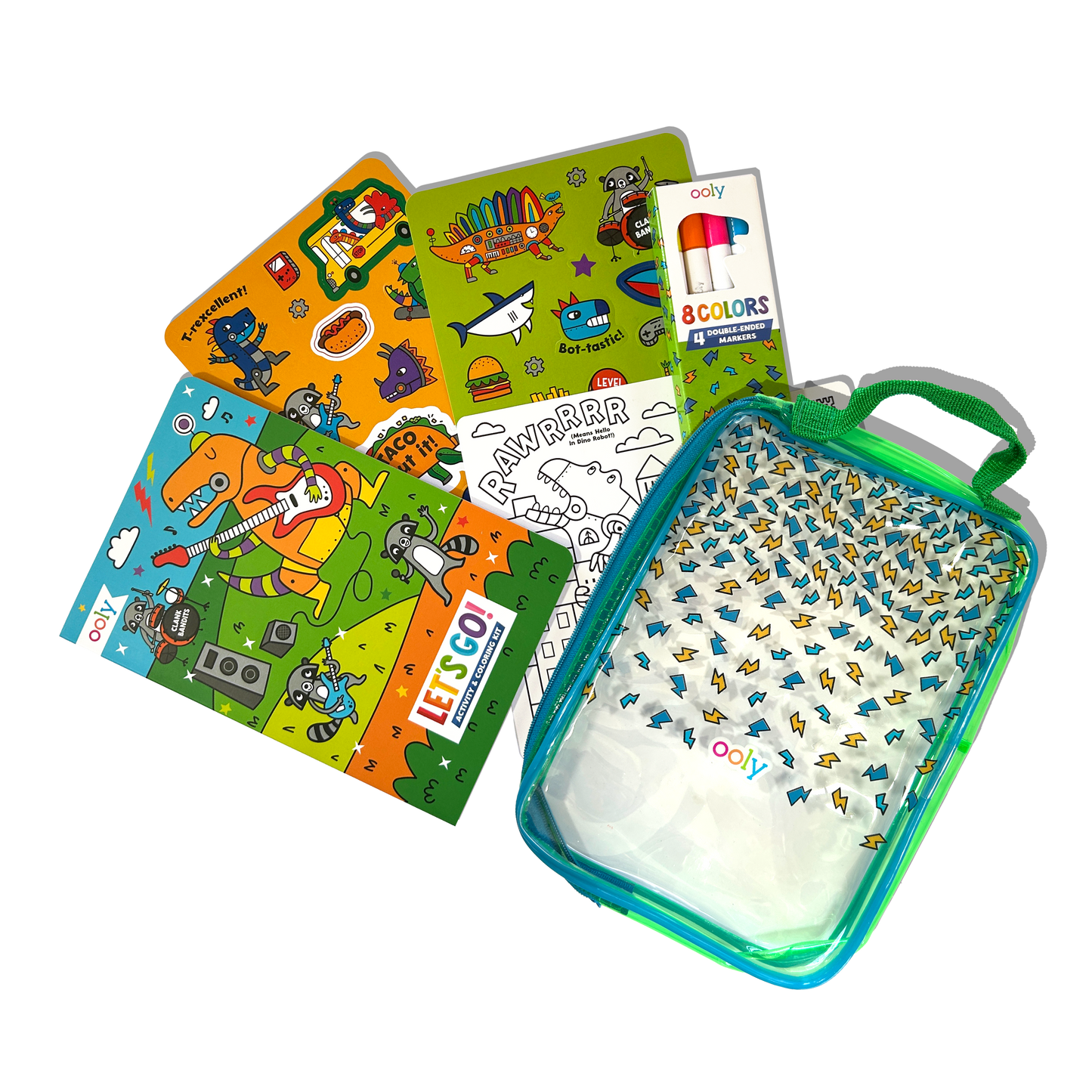 Activity & Coloring Kit; Let's Go! Robo Dinos