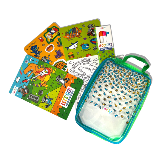 Activity & Coloring Kit; Let's Go! Robo Dinos