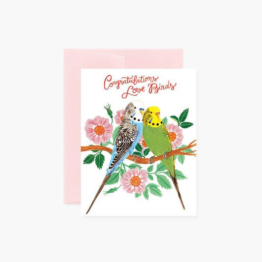Congratulations Card; Love Birds By Botanica Paper Co.