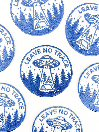 Iron-On Patch; Leave No Trace UFO | Field Trip Threads
