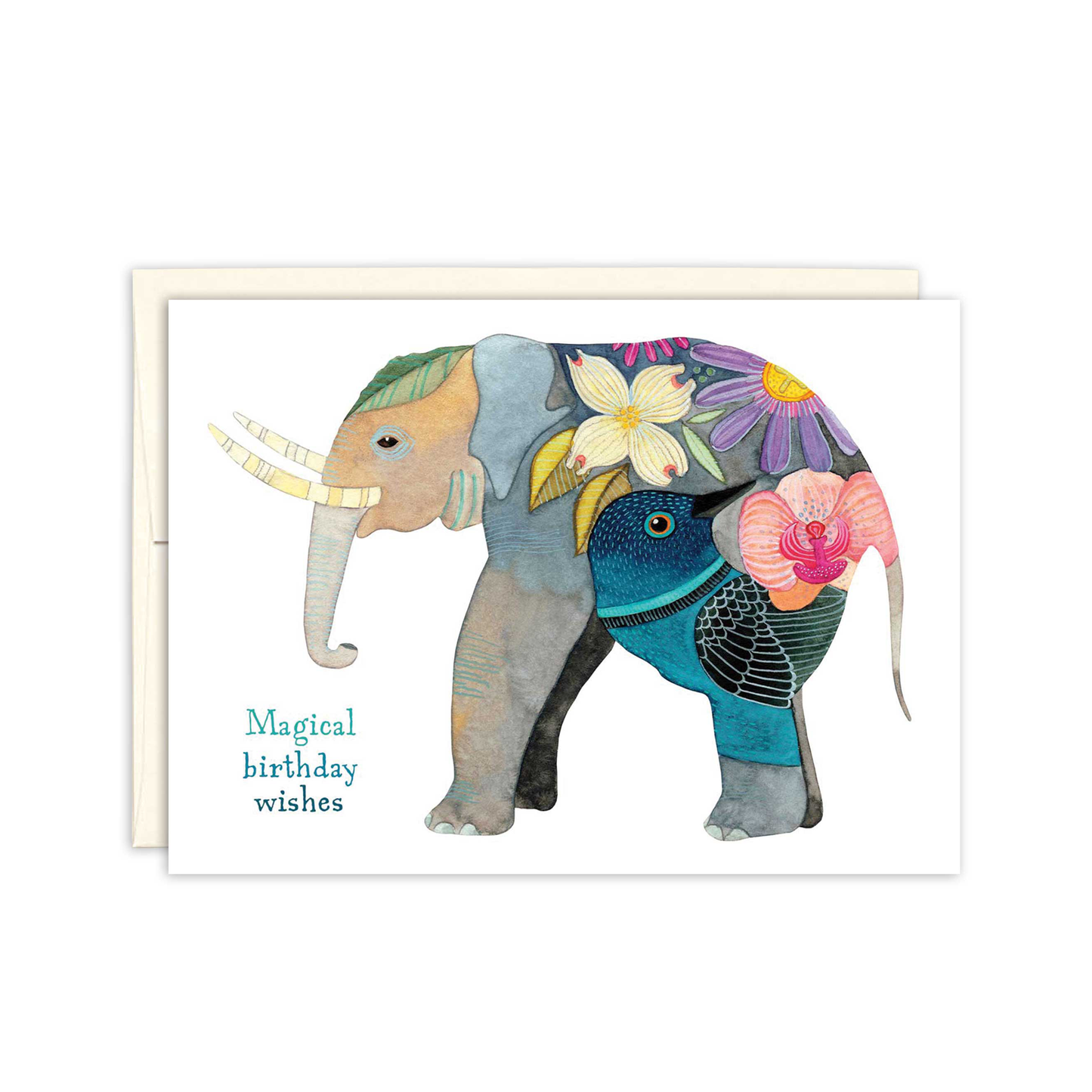 Birthday Card; Magical Wishes Elephant